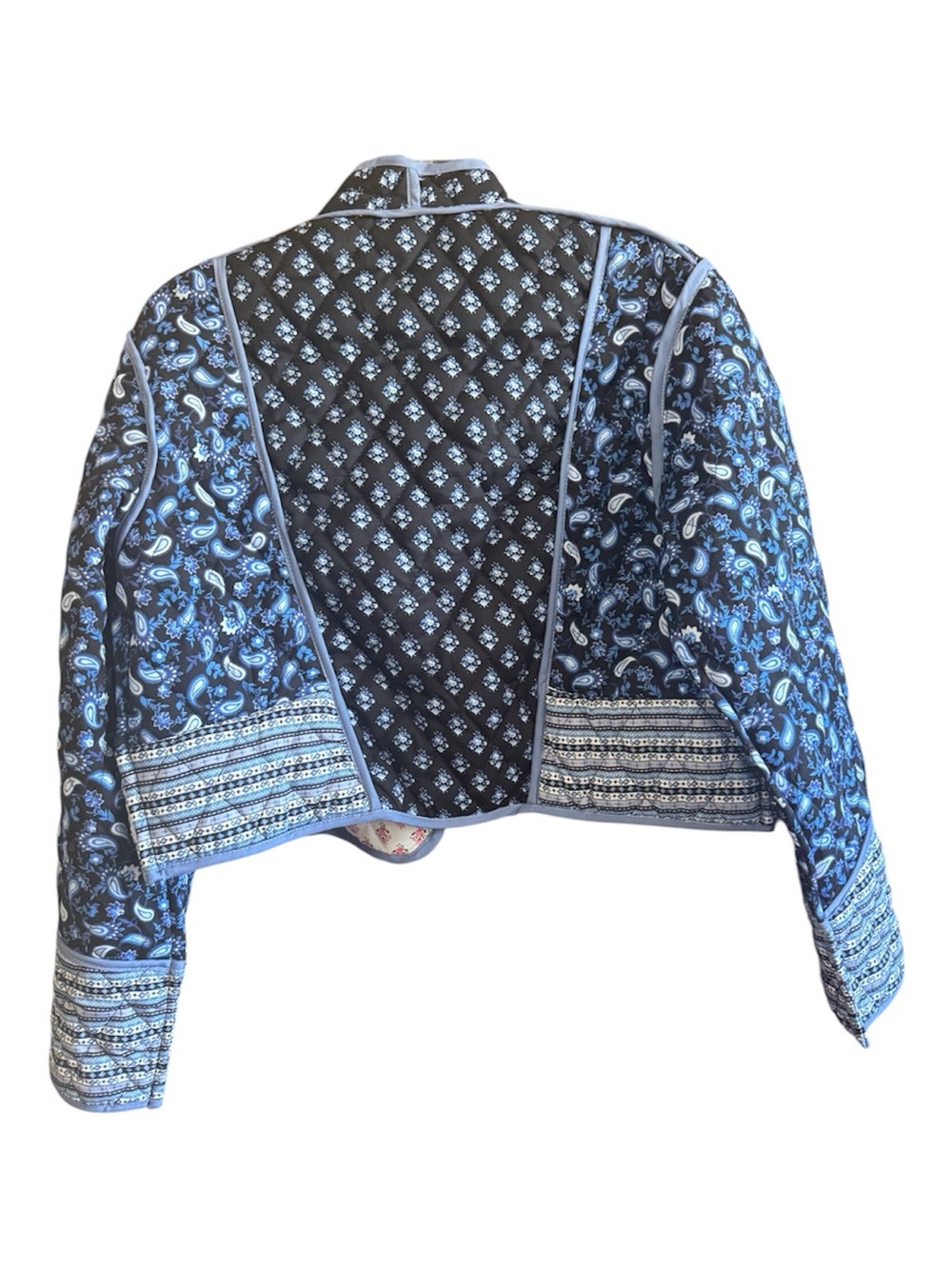 Patchwork Quilted Open-Front  Reversible Jacket - Picture 5 of 6